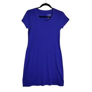 Fair Indigo Royal Blue Organic Pima Cotton T-Shirt Dress Small S23 1045